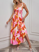 Maxi Jurk met V-hals en Tropische Print - Group3 - Jurkjes.co