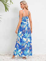 Maxi Jurk met V-hals en Tropische Print - Maxi Dresses - Jurkjes.co