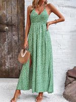 Maxi Jurk met V-hals en Tropische Print - Maxi Dresses - Jurkjes.co