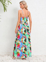 Maxi Jurk met V-hals en Tropische Print - Maxi Dresses - Jurkjes.co
