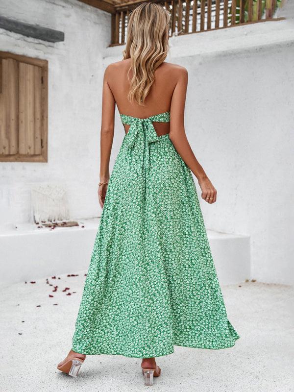 Maxi Jurk met V-hals en Tropische Print - Maxi Dresses - Jurkjes.co