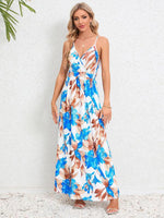 Maxi Jurk met V-hals en Tropische Print - Maxi Dresses - Jurkjes.co