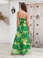 Maxi Jurk met V-hals en Tropische Print - Maxi Dresses - Jurkjes.co