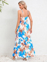 Maxi Jurk met V-hals en Tropische Print - Maxi Dresses - Jurkjes.co