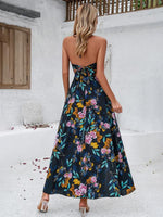 Maxi Jurk met V-hals en Tropische Print - Maxi Dresses - Jurkjes.co