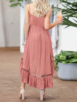 Maxi Jurk met V-hals en Volants - Midi Dresses - Jurkjes.co