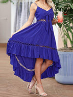 Maxi Jurk met V-hals en Volants - Midi Dresses - Jurkjes.co