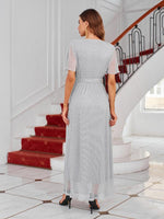 Maxi Jurk met V-hals en Wikkelontwerp - Maxi Dresses - Jurkjes.co