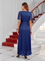 Maxi Jurk met V-hals en Wikkelontwerp - Maxi Dresses - Jurkjes.co