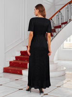 Maxi Jurk met V-hals en Wikkelontwerp - Maxi Dresses - Jurkjes.co