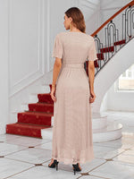 Maxi Jurk met V-hals en Wikkelontwerp - Maxi Dresses - Jurkjes.co