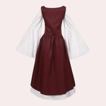 Maxi Jurk met Vetersluiting en Uitlopende Mouwen - Dresses - Jurkjes.co