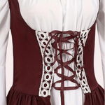 Maxi Jurk met Vetersluiting en Uitlopende Mouwen - Dresses - Jurkjes.co