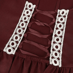 Maxi Jurk met Vetersluiting en Uitlopende Mouwen - Dresses - Jurkjes.co