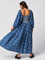 Maxi Jurk met Vierkante Hals en Bloemenprint - Midi Dresses - Jurkjes.co