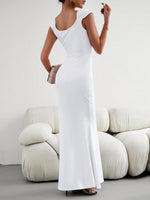 Maxi Jurk met Vierkante Hals en Kapmouwtjes - Group2 - Jurkjes.co