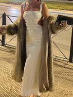 Maxi Jurk met Vierkante Hals en Pailletten - Group2 - Jurkjes.co