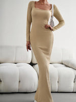 Maxi Jurk met Vierkante Halslijn - Maxi Dresses - Jurkjes.co