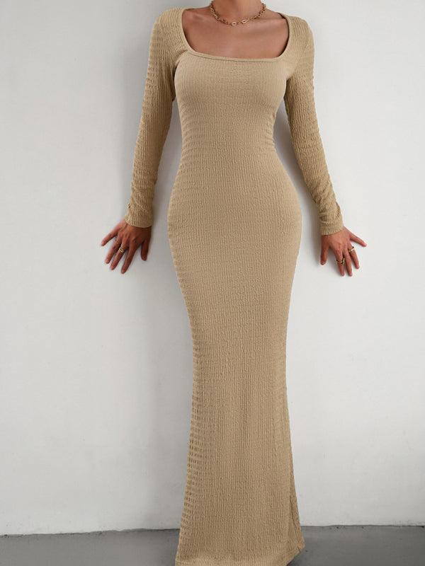 Maxi Jurk met Vierkante Halslijn - Maxi Dresses - Jurkjes.co
