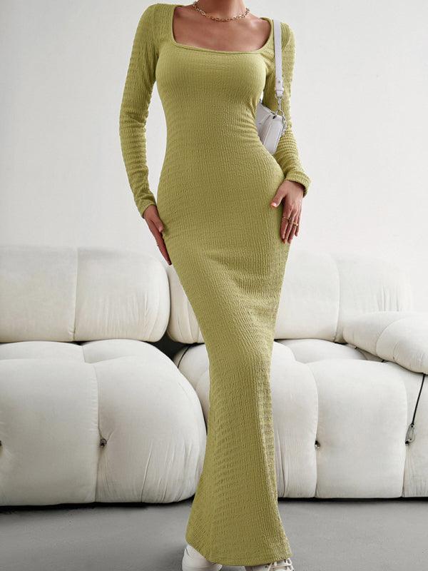 Maxi Jurk met Vierkante Halslijn - Maxi Dresses - Jurkjes.co