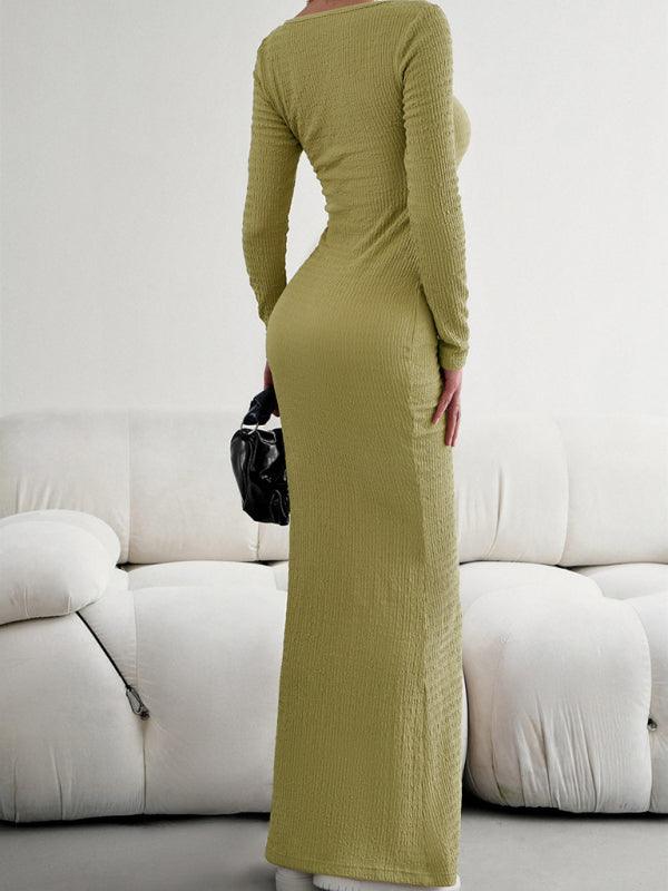 Maxi Jurk met Vierkante Halslijn - Maxi Dresses - Jurkjes.co