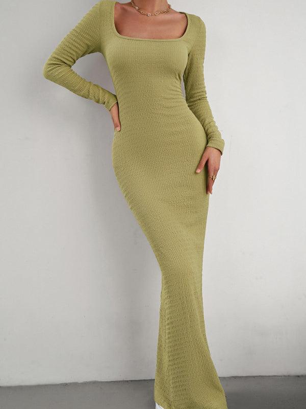 Maxi Jurk met Vierkante Halslijn - Maxi Dresses - Jurkjes.co
