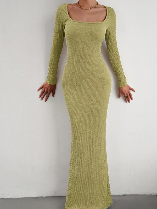Maxi Jurk met Vierkante Halslijn - Maxi Dresses - Jurkjes.co