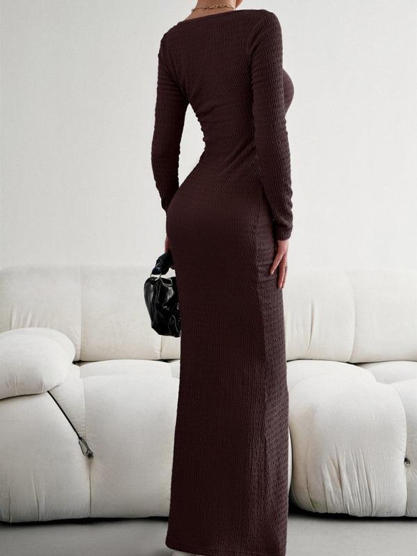 Maxi Jurk met Vierkante Halslijn - Maxi Dresses - Jurkjes.co