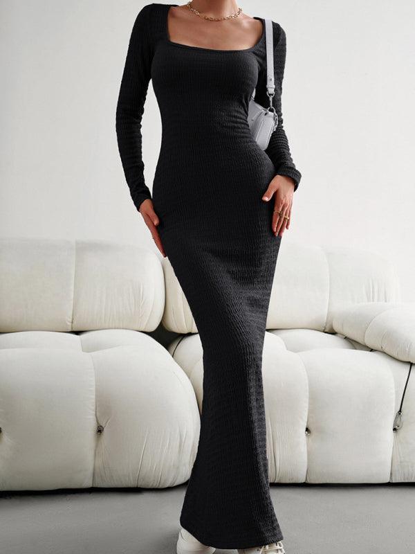 Maxi Jurk met Vierkante Halslijn - Maxi Dresses - Jurkjes.co