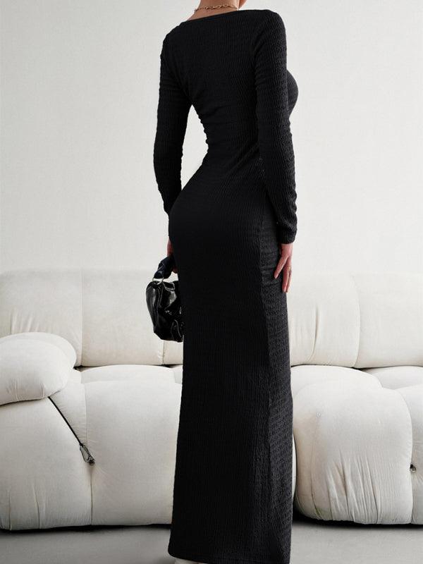 Maxi Jurk met Vierkante Halslijn - Maxi Dresses - Jurkjes.co