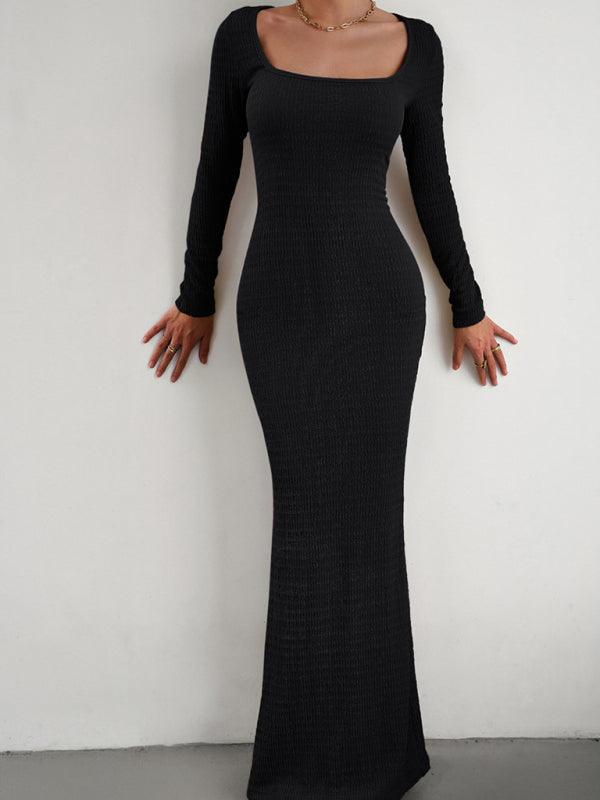 Maxi Jurk met Vierkante Halslijn - Maxi Dresses - Jurkjes.co