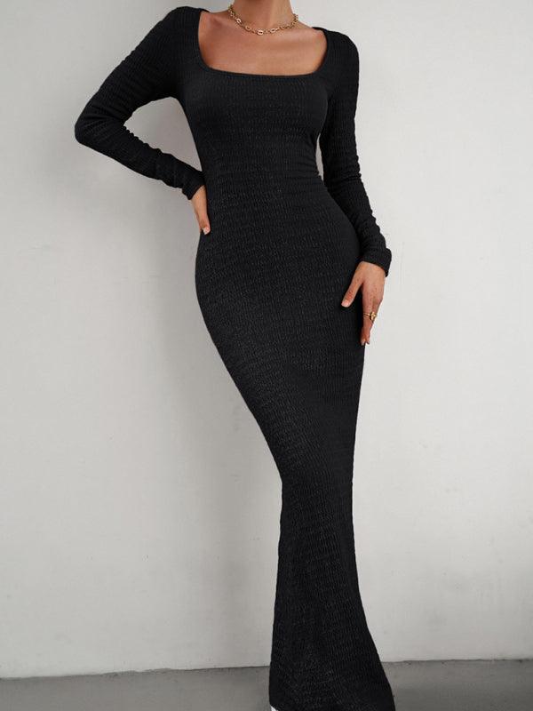 Maxi Jurk met Vierkante Halslijn - Maxi Dresses - Jurkjes.co