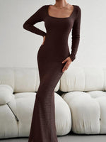 Maxi Jurk met Vierkante Halslijn - Maxi Dresses - Jurkjes.co