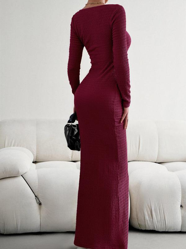 Maxi Jurk met Vierkante Halslijn - Maxi Dresses - Jurkjes.co