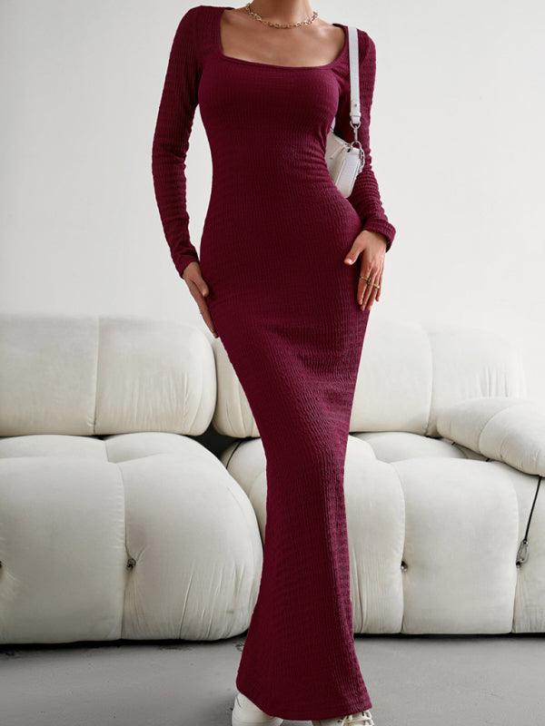 Maxi Jurk met Vierkante Halslijn - Maxi Dresses - Jurkjes.co