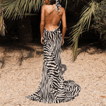 Maxi Jurk met Zebrapatroon - CB - Dresses - Jurkjes.co