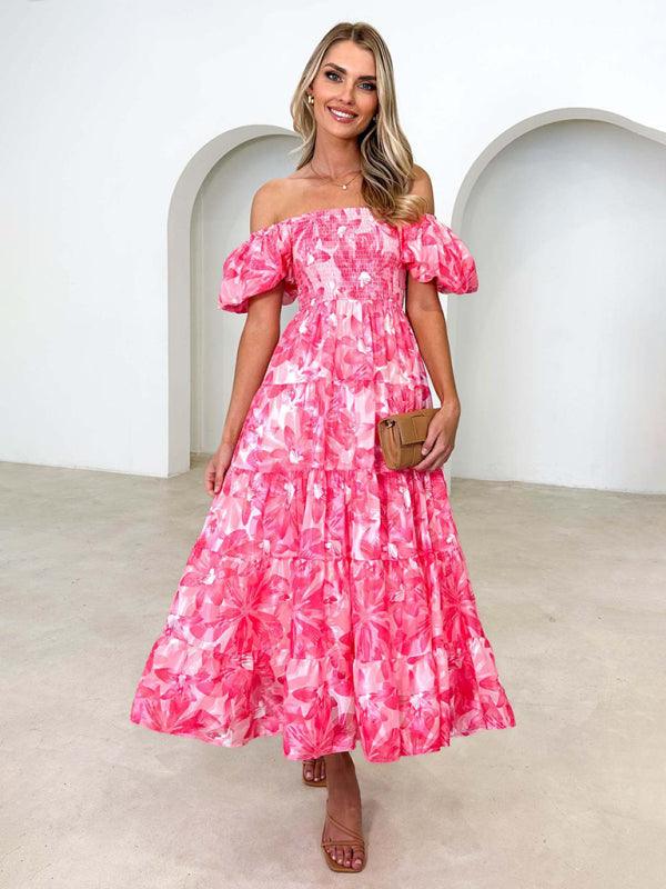 Maxi Jurk Off-Shoulder met Bloemenprint - Maxi Dresses - Jurkjes.co