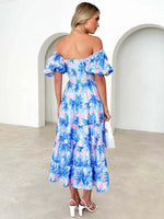 Maxi Jurk Off-Shoulder met Bloemenprint - Maxi Dresses - Jurkjes.co