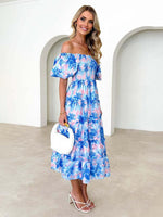 Maxi Jurk Off-Shoulder met Bloemenprint - Maxi Dresses - Jurkjes.co
