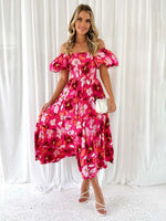 Maxi Jurk Off-Shoulder met Bloemenprint - Maxi Dresses - Jurkjes.co