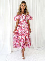 Maxi Jurk Off-Shoulder met Bloemenprint - Maxi Dresses - Jurkjes.co