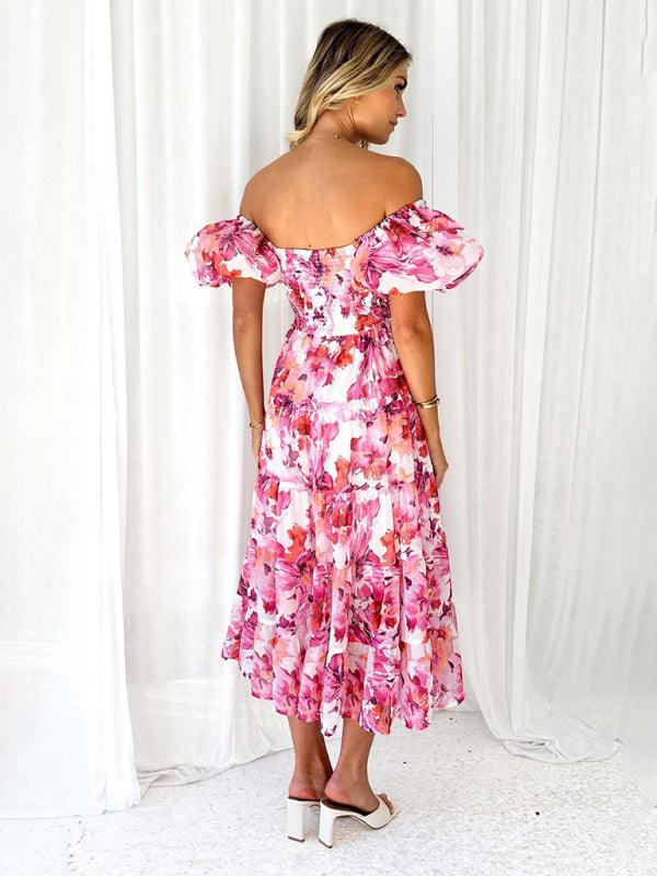 Maxi Jurk Off-Shoulder met Bloemenprint - Maxi Dresses - Jurkjes.co