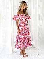 Maxi Jurk Off-Shoulder met Bloemenprint - Maxi Dresses - Jurkjes.co