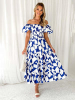 Maxi Jurk Off-Shoulder met Bloemenprint - Maxi Dresses - Jurkjes.co