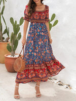 Maxi Jurk Off-Shoulder met Bloemenprint - Maxi Dresses - Jurkjes.co