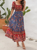 Maxi Jurk Off-Shoulder met Bloemenprint - Maxi Dresses - Jurkjes.co
