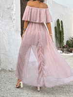 Maxi Jurk Off-Shoulder met Hoge Split - Maxi Dresses - Jurkjes.co