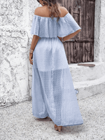 Maxi Jurk Off-Shoulder met Hoge Split - Maxi Dresses - Jurkjes.co