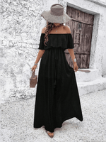 Maxi Jurk Off-Shoulder met Hoge Split - Maxi Dresses - Jurkjes.co