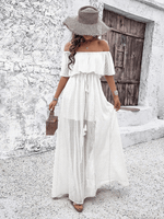 Maxi Jurk Off-Shoulder met Hoge Split - Maxi Dresses - Jurkjes.co